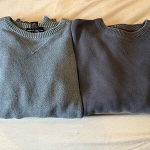 Crewneck Blue Sweater Set Croft and Barrow & Eddie Bauer Men’s XL
